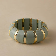 Load image into Gallery viewer, Pretty Persuasions - B26121 Bold Acrylic Rectangle Link Stretch Bangle Bracelet
