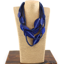 Load image into Gallery viewer, Pretty Persuasions - N25035 Chunky Layered Polyresin Leaf Necklace
