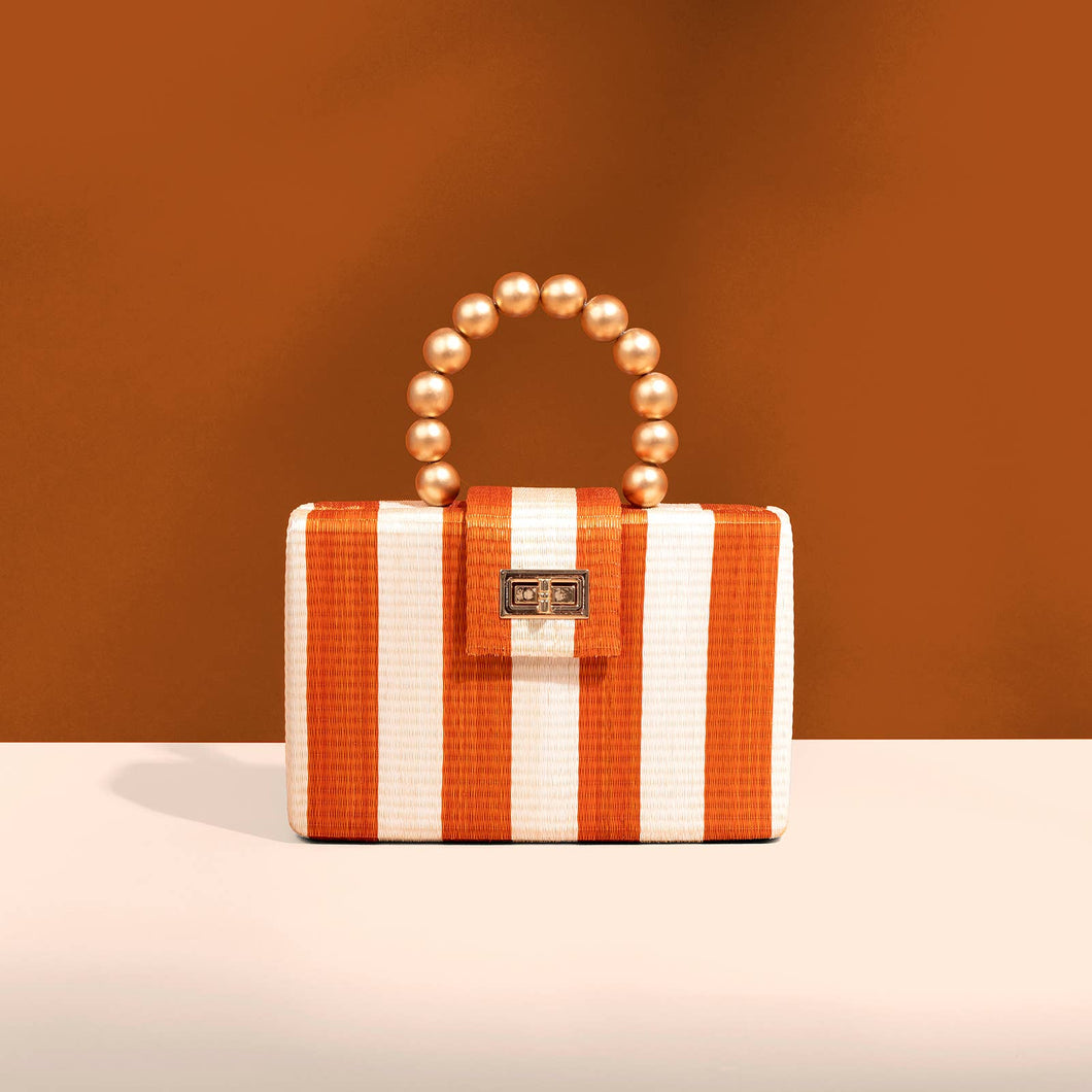 Soli & Sun - Orange Stripe Clutch