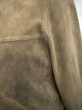 Load image into Gallery viewer, Manto Perforated Suede Shirt Jacket Olive
