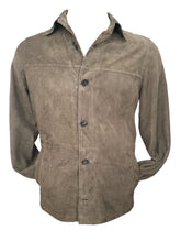 Load image into Gallery viewer, Manto Perforated Suede Shirt Jacket Olive
