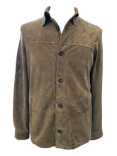 Load image into Gallery viewer, Manto Perforated Suede Shirt Jacket Olive
