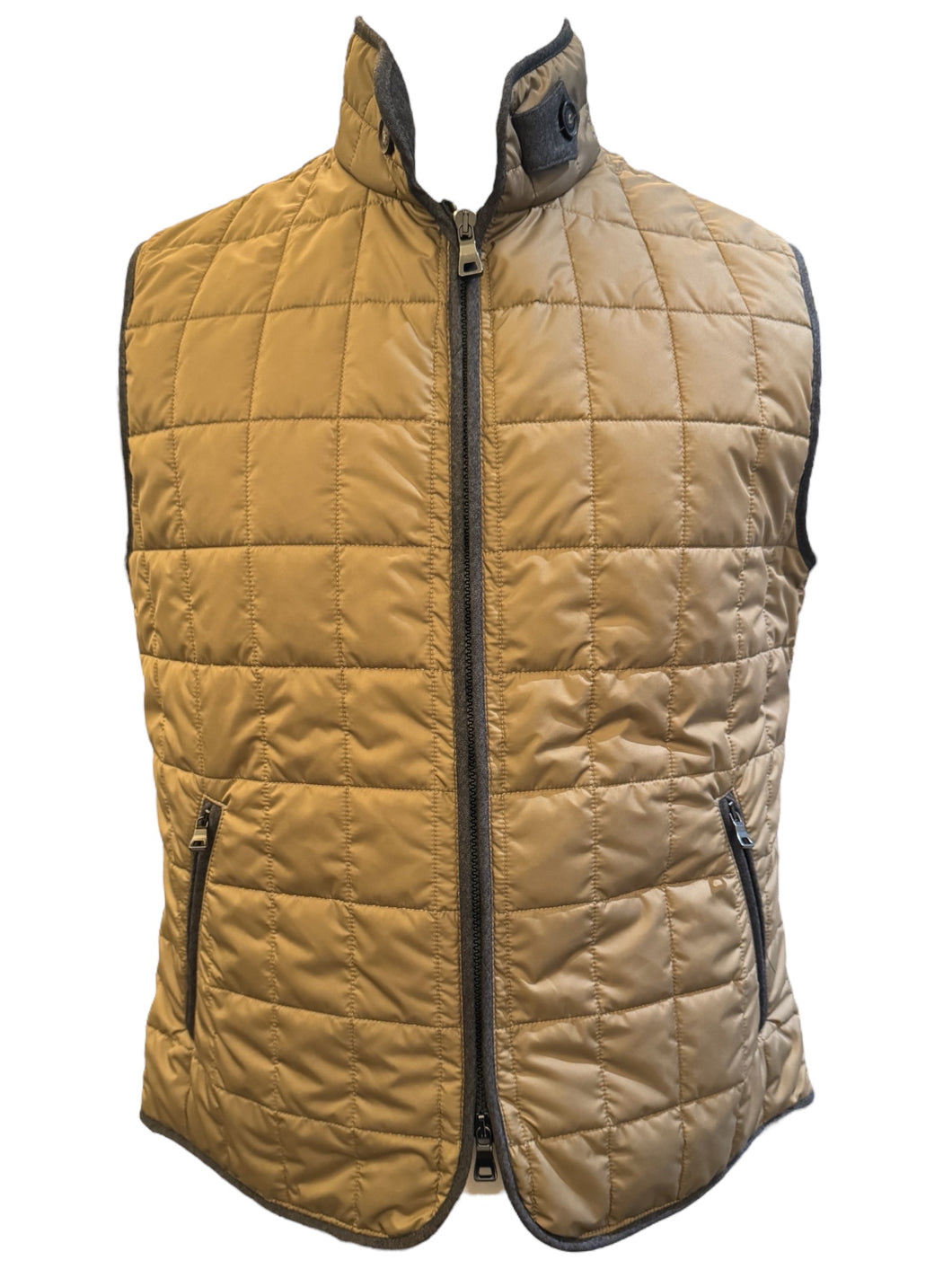 Waterville Theo Nylon Quilt Vest Taupe