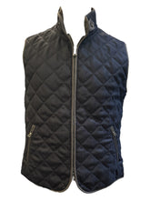 Load image into Gallery viewer, Waterville Theo Wool Herringbone Quilt Vest Navy
