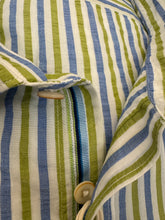 Load image into Gallery viewer, GMF 965 Cotton Seersucker Stripe Blue/Green
