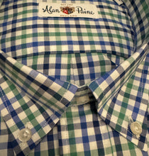 Load image into Gallery viewer, Alan Paine Fleetwood Cotton BD Shirt Blue/Green Check
