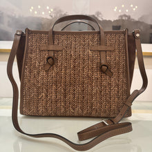 Load image into Gallery viewer, Gianni Chiarini Marcella Club Raffia/Leather Medium Satchel
