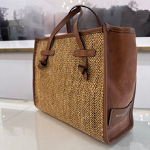 Load image into Gallery viewer, Gianni Chiarini Marcella Club Raffia/Leather Medium Satchel
