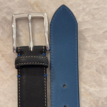 Load image into Gallery viewer, Paolo Vitale Calf Leather Belt Matte Black

