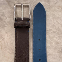 Load image into Gallery viewer, Paolo Vitale Calf Leather Belt Matte Brown
