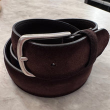 Load image into Gallery viewer, Paolo Vitale Calf Suede Belt Ombre Brown
