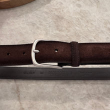 Load image into Gallery viewer, Paolo Vitale Calf Suede Belt Ombre Brown
