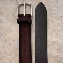Load image into Gallery viewer, Paolo Vitale Calf Suede Belt Ombre Brown
