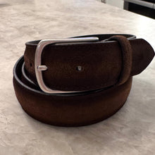 Load image into Gallery viewer, Paolo Vitale Calf Suede Belt Ombre Gold
