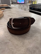 Load image into Gallery viewer, Paolo Vitale Calf Suede Belt Ombre Gold
