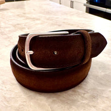 Load image into Gallery viewer, Paolo Vitale Calf Suede Belt Ombre Gold

