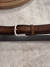 Load image into Gallery viewer, Paolo Vitale Calf Suede Belt Ombre Gold
