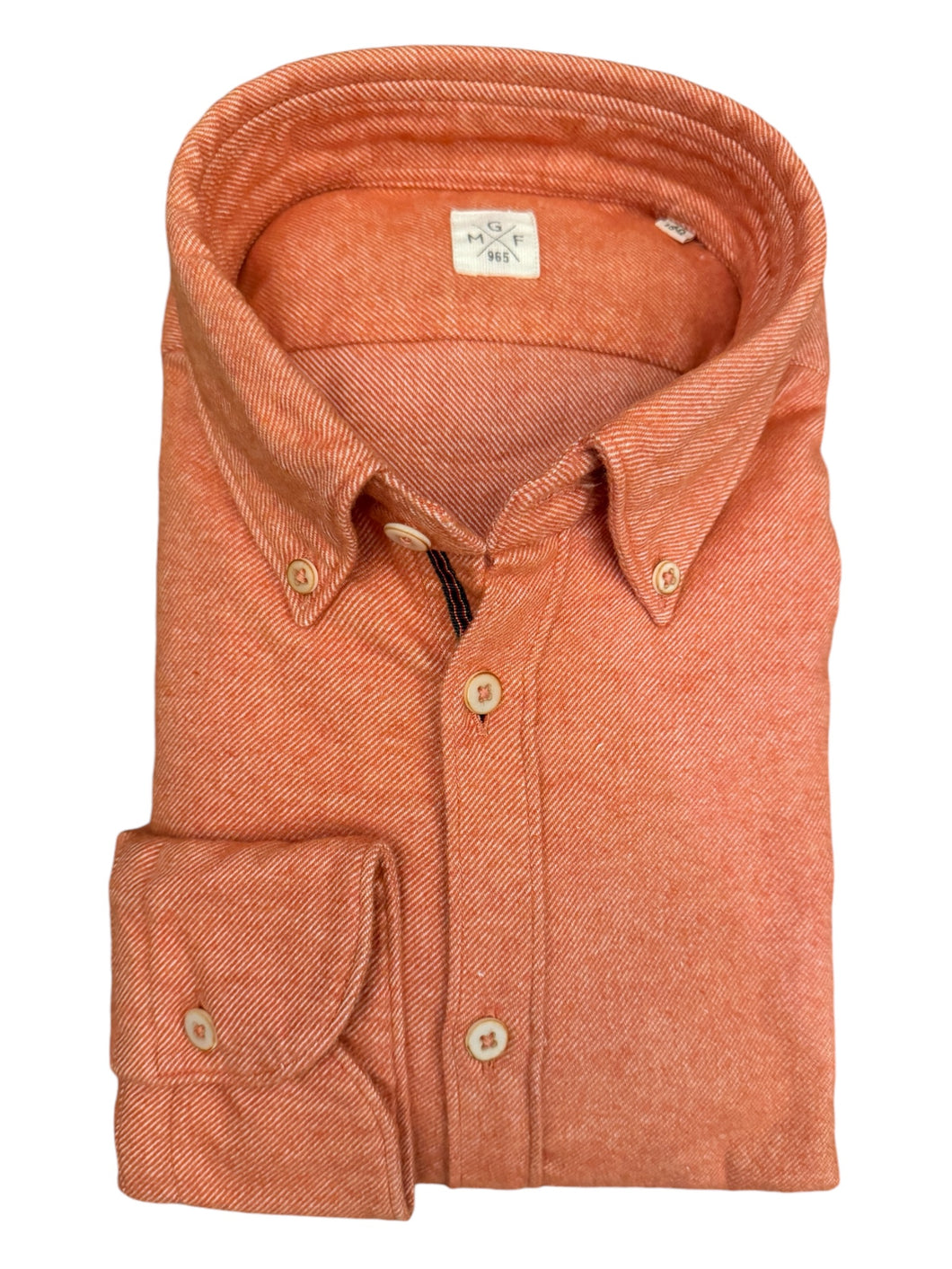 GMF 965 Cotton Flannel Shirt Brick Orange