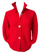 Load image into Gallery viewer, Hubert Gasser Ottoman Stitch Cardigan Jacket - Red
