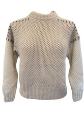 Load image into Gallery viewer, Gran Sasso Women&#39;s Cashmere Crew Sweater Ivory/Beige/Grey
