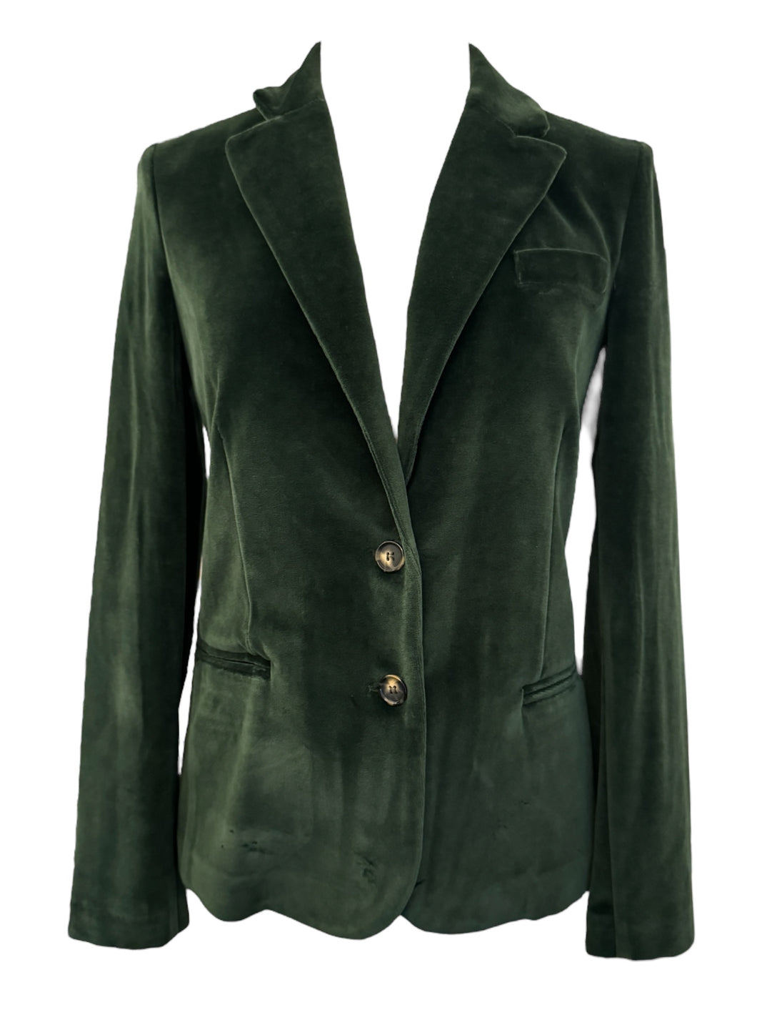 GoodMatch Soft Blazer - Dark Green Velvet