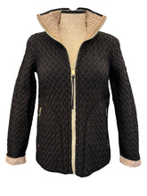 Load image into Gallery viewer, Landi Reversible Quilted Jacket Beige Floral/Black
