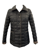 Load image into Gallery viewer, Landi Reversible Quilted Jacket Brown Houndstooth/Black
