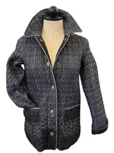 Load image into Gallery viewer, Landi Reversible Quilted Jacket Grey Blue/Black
