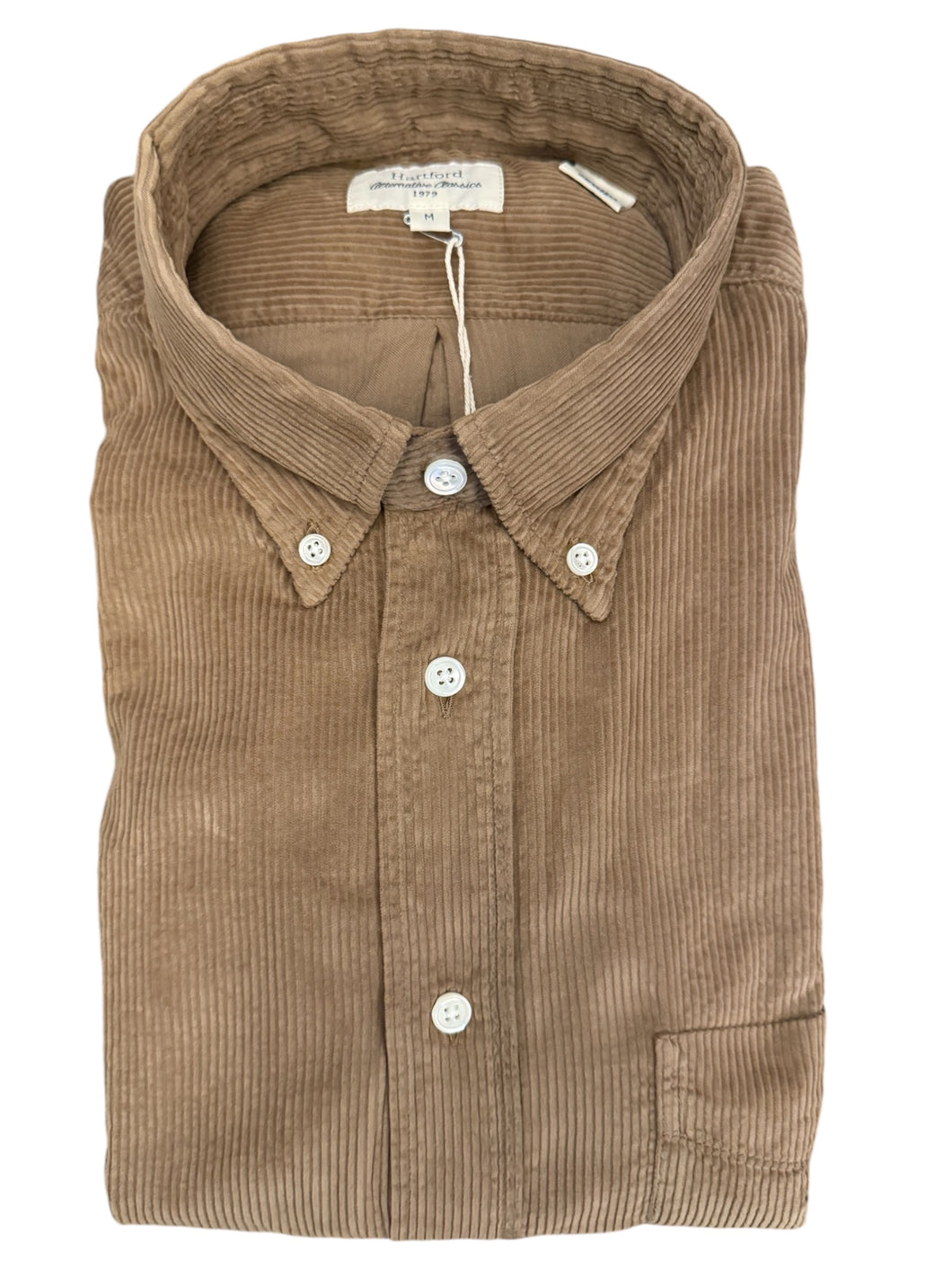 Hartford Pitt Cotton Corduroy BD Shirt Biscuit