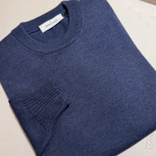 Load image into Gallery viewer, Gran Sasso Classic Wool Crew Neck Sweater Deep Indigo
