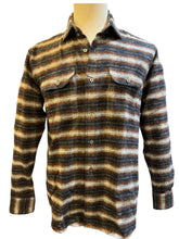 Load image into Gallery viewer, Calder Shirt Clint Broken Herringbone Plaid Chocolate
