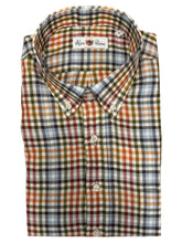 Load image into Gallery viewer, Alan Paine Cotton/Cashmere BD Shirt Rust Plaid
