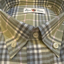 Load image into Gallery viewer, Alan Paine Cotton BD Shirt Olive Plaid
