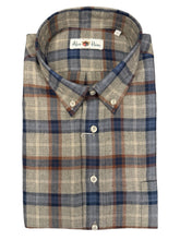 Load image into Gallery viewer, Alan Paine Cotton/Wool BD Shirt Blue Plaid
