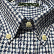 Load image into Gallery viewer, T&amp;V Classic Cotton Twill BD Shirt in Navy/Green Check
