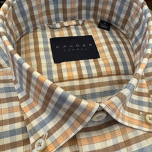 Load image into Gallery viewer, Calder Shirt Luxury Melange Twill Papaya Check
