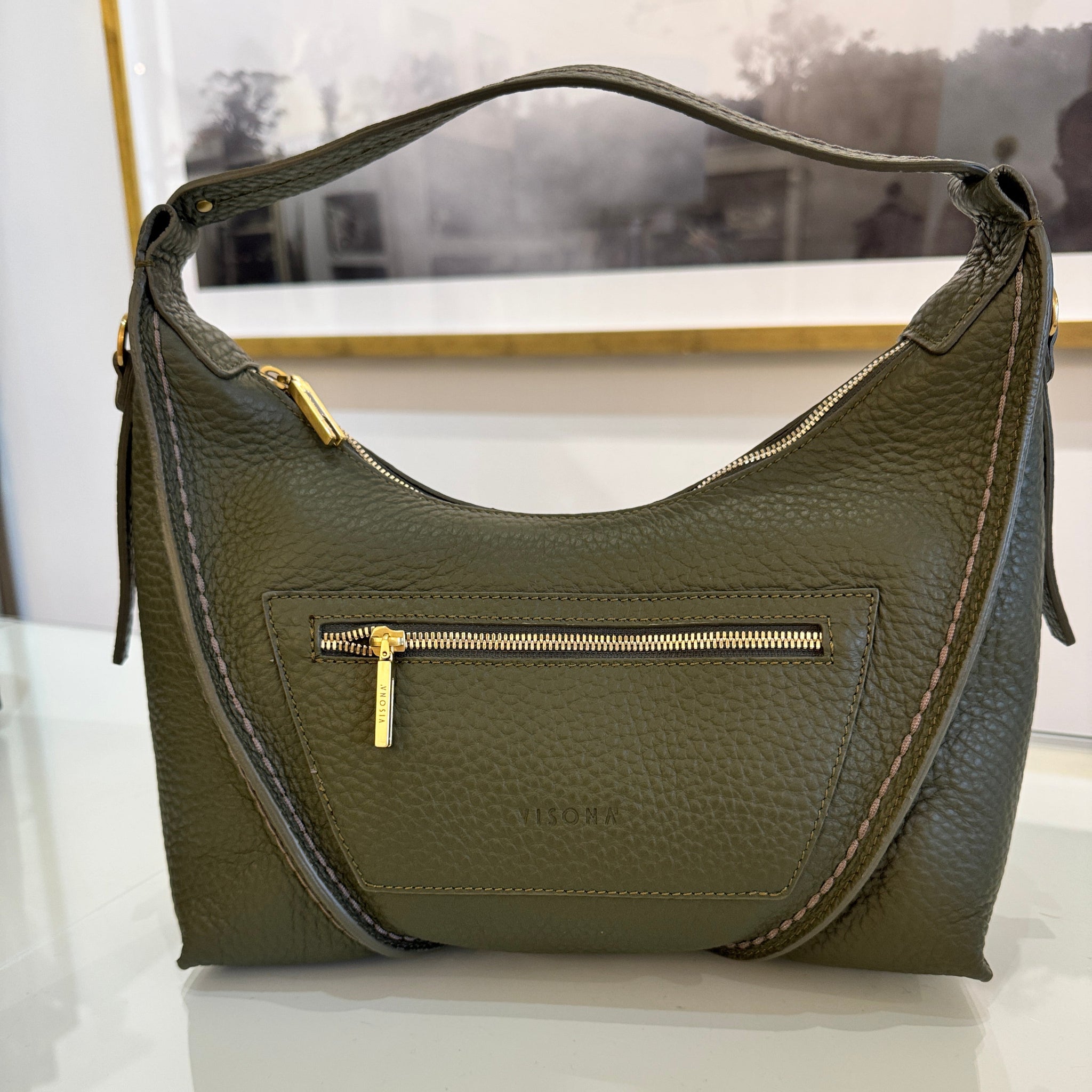 ルイノア Plinio Visona Nora Leather Handbag – Tweed & Vine