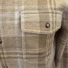 Load image into Gallery viewer, Peter Millar Sweater Shirt Jacket Tan Plaid
