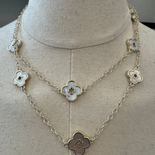 Load image into Gallery viewer, MBKJ White Clover Station Necklace 36&quot;
