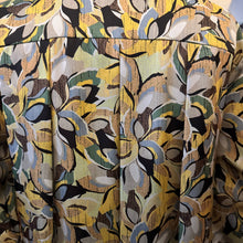 Load image into Gallery viewer, E&amp;F Back Pleated Viscose Shirt in Gold and Brown

