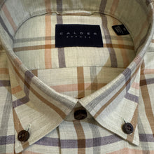 Load image into Gallery viewer, Calder Shirt Luxe Melange Exploded Windowpane Check Lt. Olive
