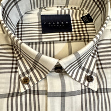 Load image into Gallery viewer, Calder Shirt Luxe Melange Exploded Graph Check Plaid Ivory
