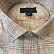 Load image into Gallery viewer, Scott Barber Essex Flannel Plaid Khaki Heather
