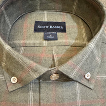 Load image into Gallery viewer, Scott Barber Essex Flannel Plaid Pine Heather
