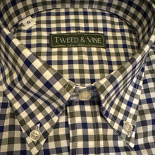Load image into Gallery viewer, T&amp;V Classic BD Shirt Blue/Green Cotton Check
