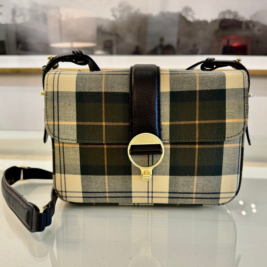 Barbour Women's Rosa Leather Crossbody Bag Ancient Tartan