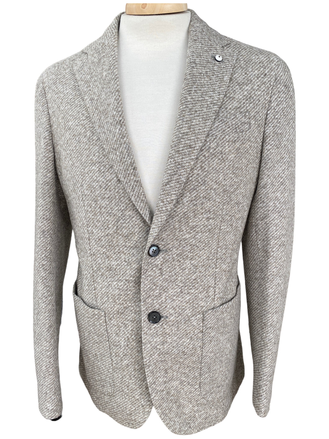 LBM Cotton Wool Blend Jacket Beige Tweed
