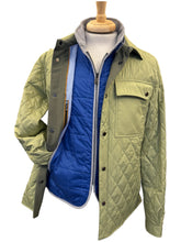 Load image into Gallery viewer, Waterville Nylon Diamond Quilt Shirt Jacket Lime
