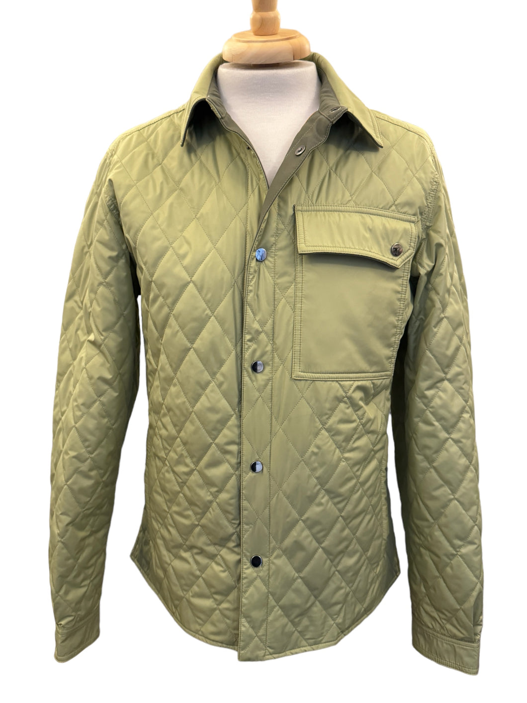 Waterville Nylon Diamond Quilt Shirt Jacket Lime