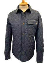 Load image into Gallery viewer, Waterville Nylon Diamond Quilt Shirt Jacket Navy

